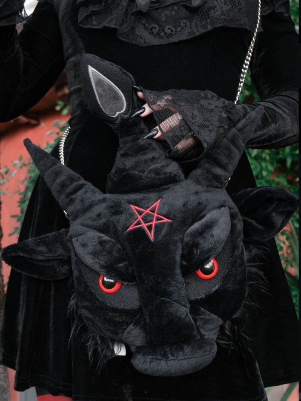 Killstar ✦ Dark Lord Handbag ✦ Baphomet Goat Plush Faux Fur Occult Goth Novelty